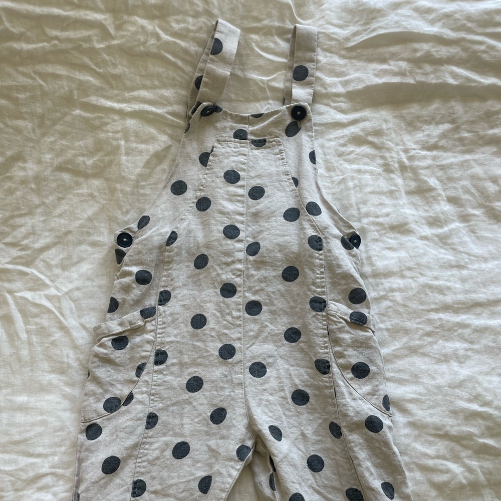 Zara girls polka dot overalls 4-5